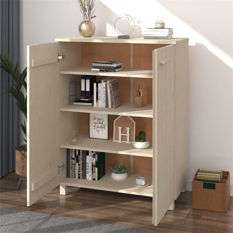 Jezelle 16 Pair Shoe Storage Cabinet, Honey Brown