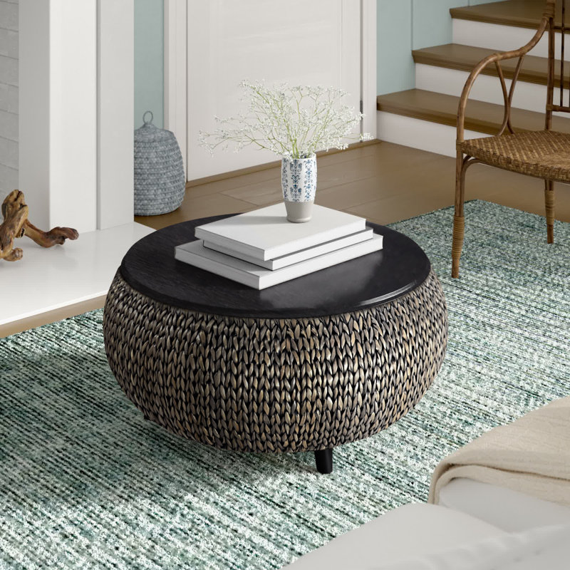 Tampa Solid Wood Top Single Coffee Table, Silver Gray