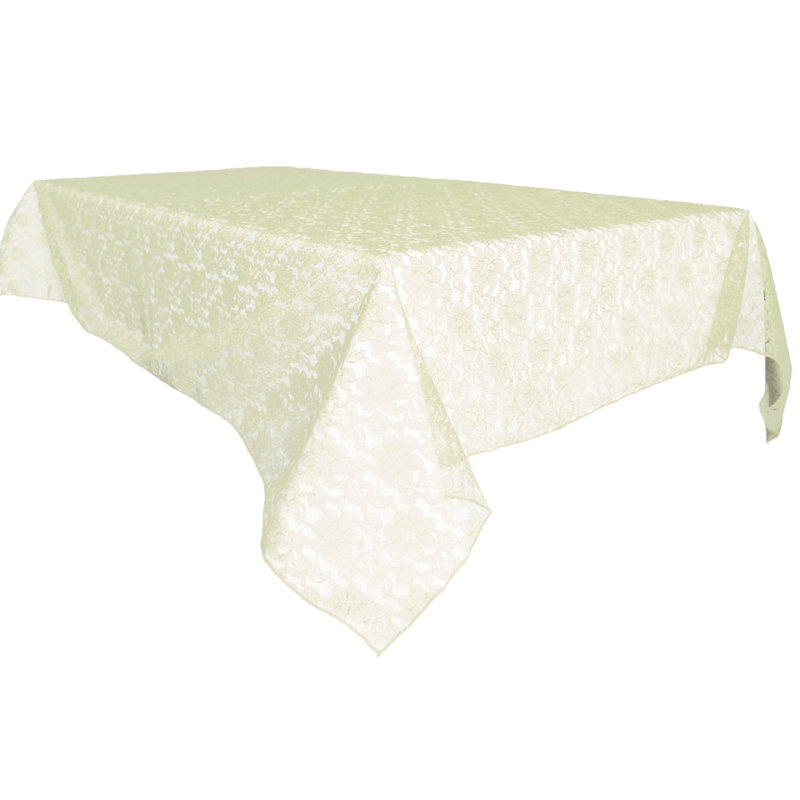 Superposition de dentelle florale, 84 po x 58 po, Ivoire