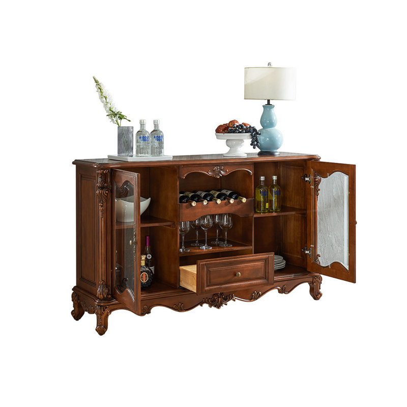Buffet en bois massif American Side Cabinets Wine Cabinets 62,9 po