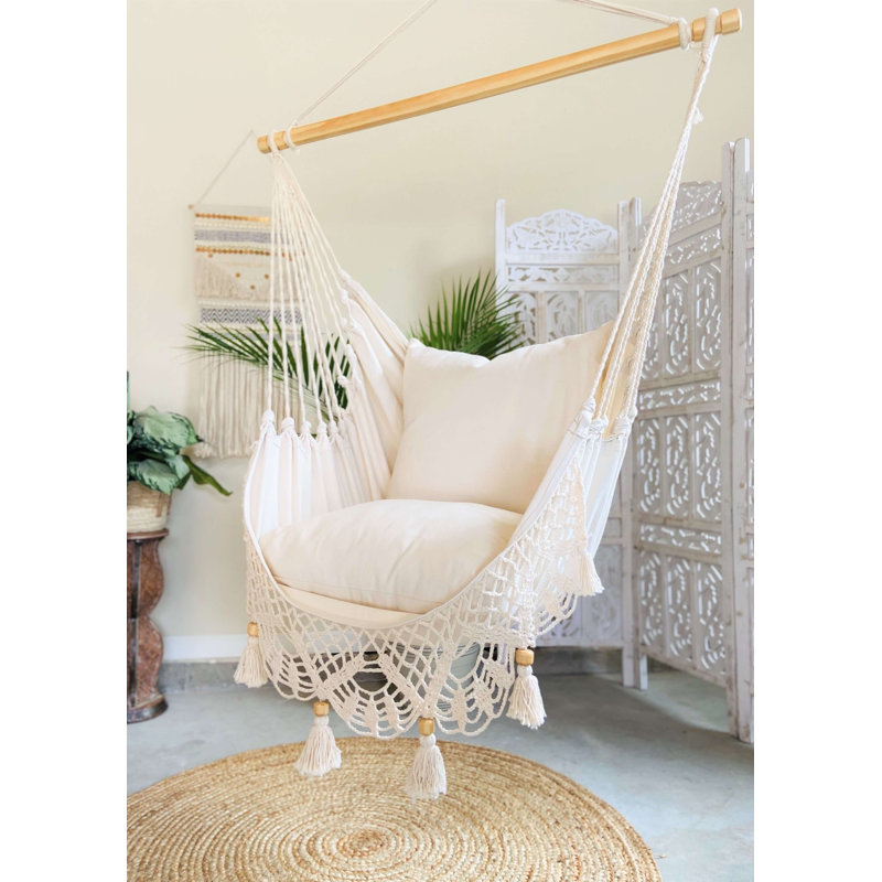 Boho Crochet Chair Hammock Swing