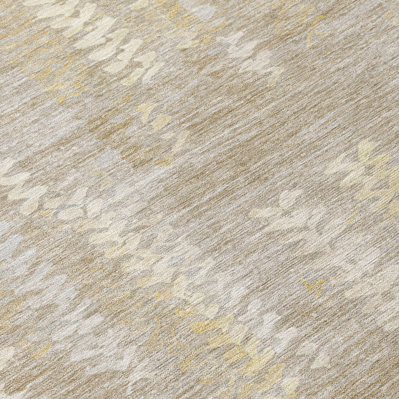 Machine Washable Indoor/Outdoor Chantille ACN2892 Striped Rug, Beige, 5' x 7'6"