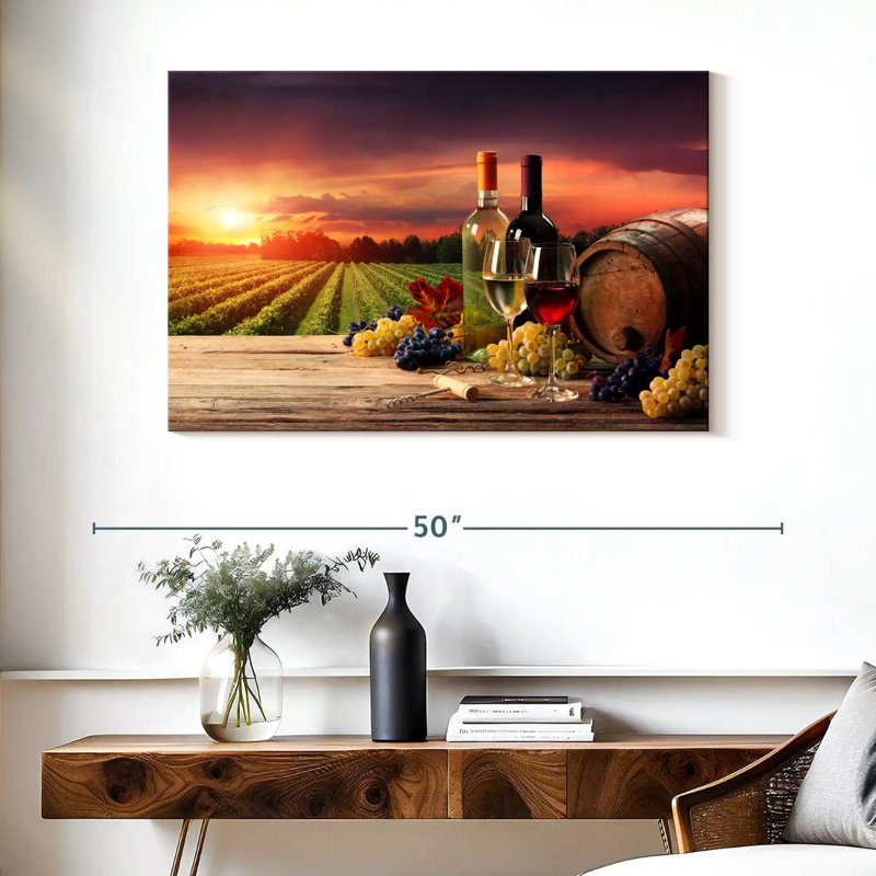 Yarlin Wine Vineyard Vista, H 26 po x l 39 po