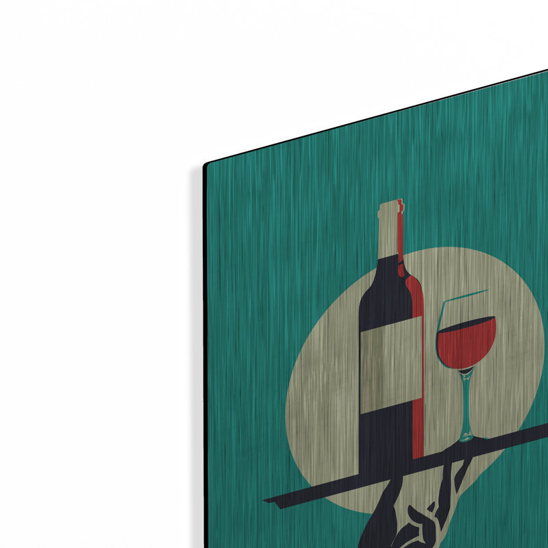 «Red Wine» par Omar Escalante, art mural en métal, H 16 po x l 12 po