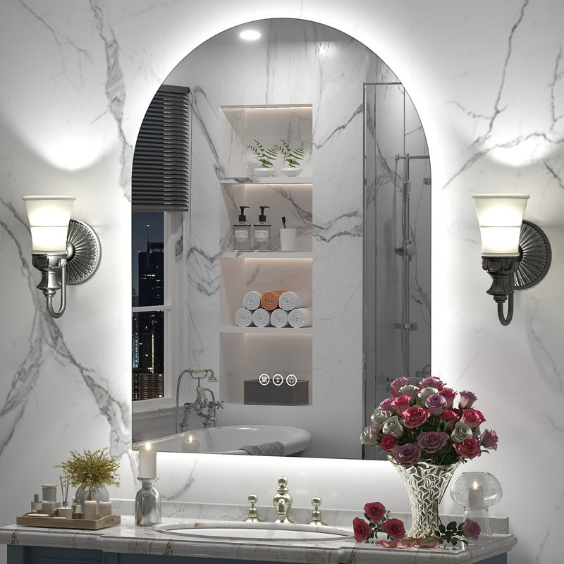 Aevar UL Certified LED Anti-Fog Tempered Glass Bathroom/Vanity Mirror with 3-Year Warranty, 40" x 30"