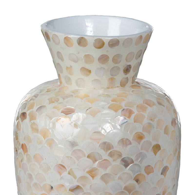 Capraia Coast Mosaic Vase, Mother Of Pearl