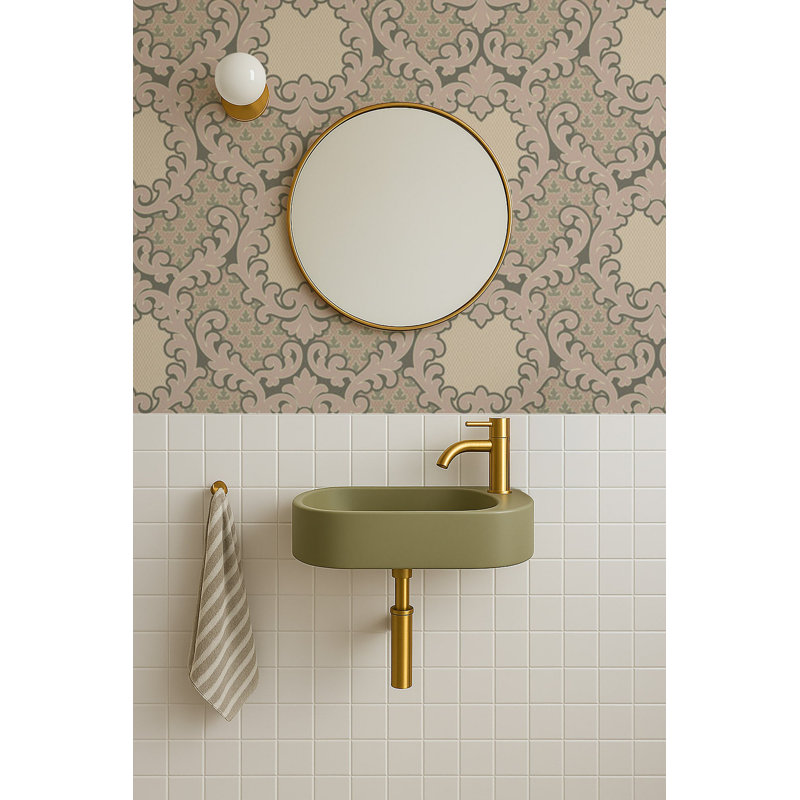 Shadow Leaf Damask - Wallpaper, Sunwashed, Non-pasted, Paper