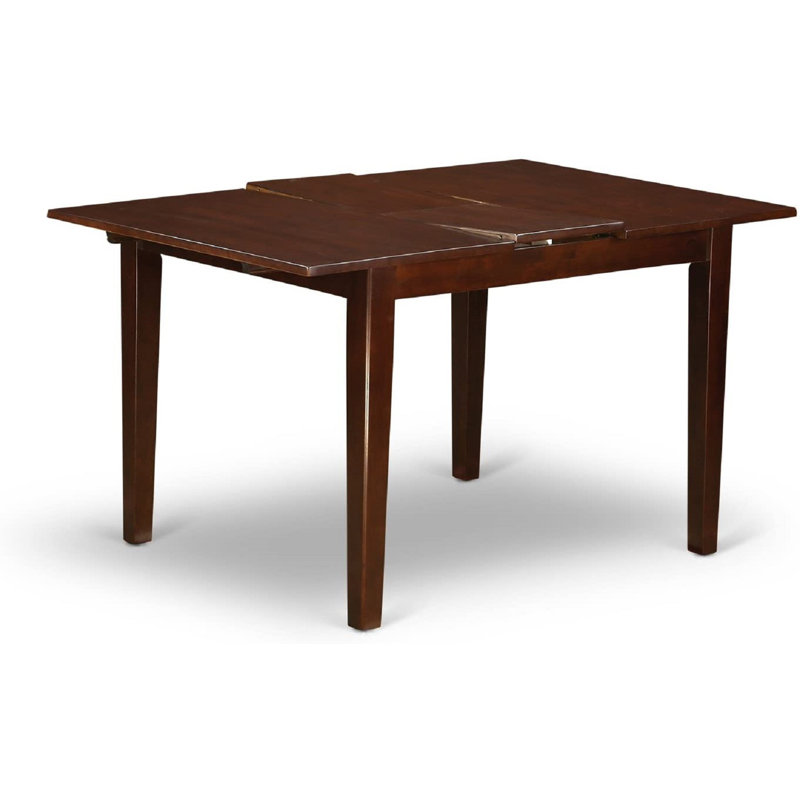 5 Piece Kitchen Table & Chairs Set Includes a Rectangle Dining Room Table with Butterfly Leaf and 4 Solid Wood Seat Chairs, Mahogany