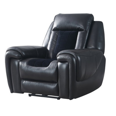 Fauteuil inclinable électrique en velours CLARK BLANCHE
