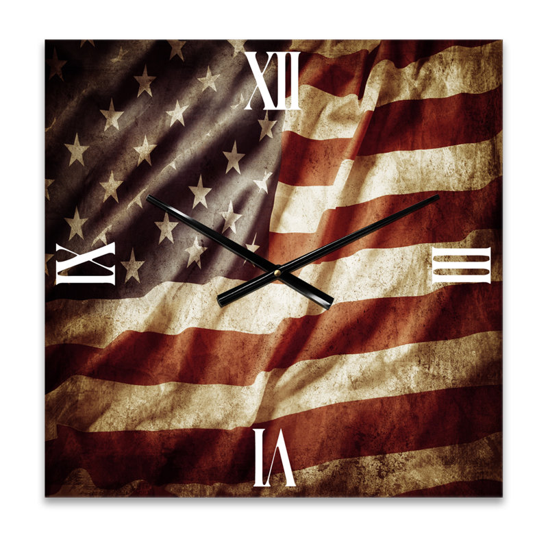 Drapeau américain - horloge murale moderne, Petit