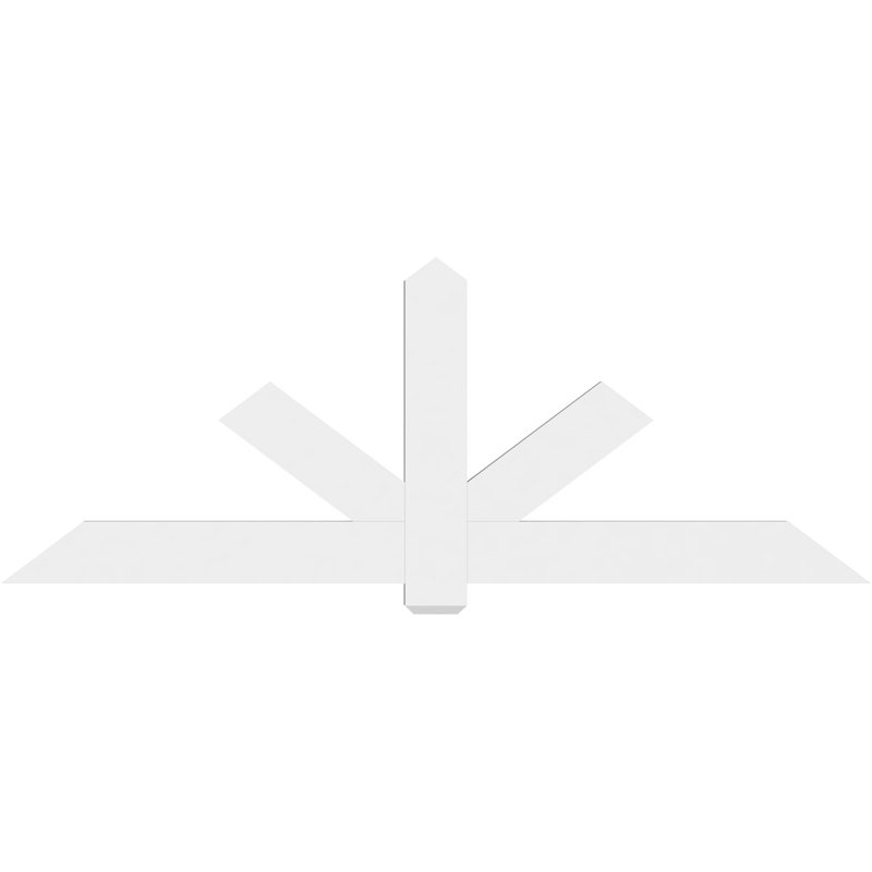 Support de pignon en PVC de qualité architecturale Kennewick, H 31,5 po x l 84 po (pas: 9/12), P 2 po x F 6 po