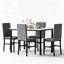 Ensemble repas 5 pièces avec chaises rembourrées en velours Janece-1374108954-1408793366