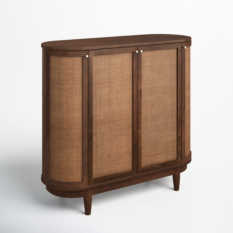 Salvatore Solid Wood Accent Cabinet, Brown