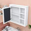 Armoire à pharmacie murale élégante avec tablettes et miroir-1276389181
