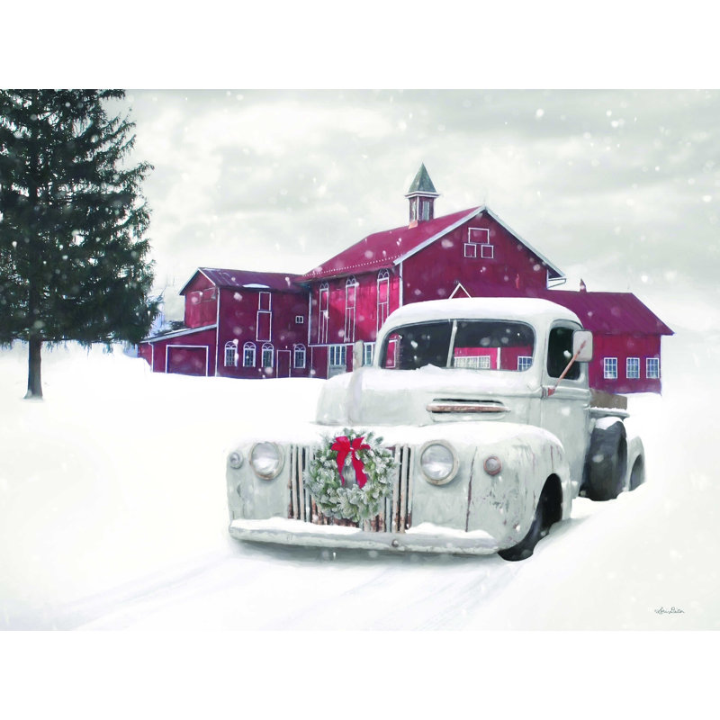 «Grand Barn in Winter» par Lori Deiter, reproduction sur toile, H 30 po x l 40 po
