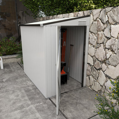 Metal Outdoor Storage Shed with Lockable Door and 2 Air Vents