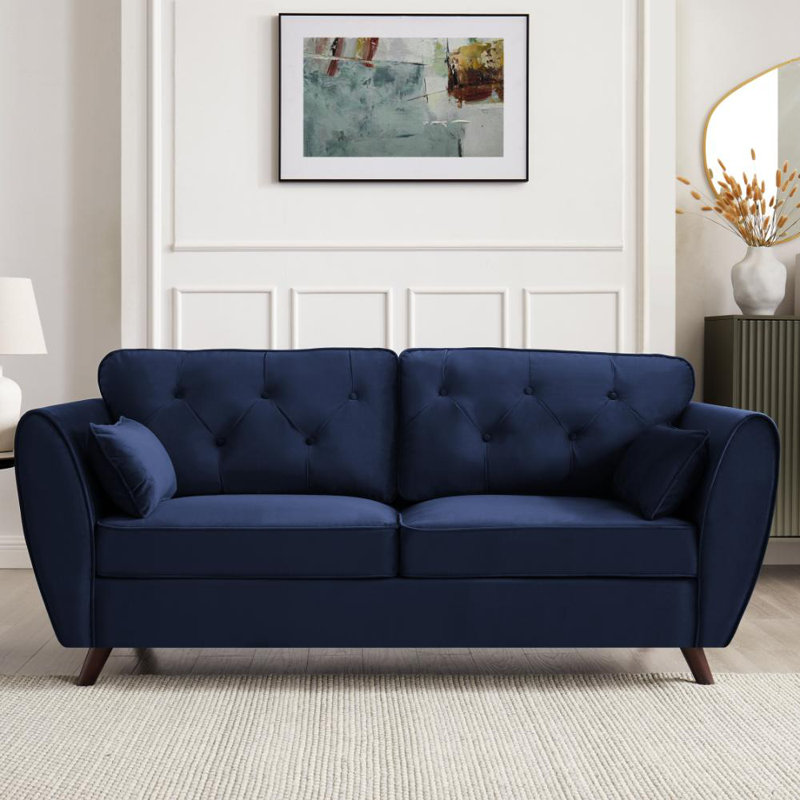 Wangara 3 Seater Sofa, Blue Velvet