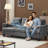 83.5" Upholstered Square Arm Suede Sofa-773577988