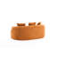Double canapé orange, tissu Scratch pour utilisation à long terme avec mousse à mémoire de forme, capacité de 300 lb, 2 personnes, bureau, appartement