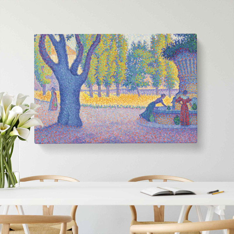 Saint-Tropez Fountain by Paul Signac - Wrapped Canvas, 50cm H x 76cm W x 3cm D