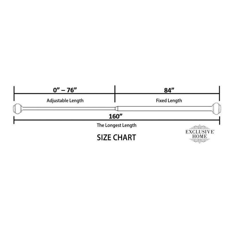 Matte Bronze Adjustable Iron Curtain Rod with Wavy Finials