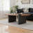Modern Nut-Brown Solid Wood Oval Coffee Table