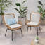 Chaises d'extérieur brunes - Style avec structure club élégant et fer stable