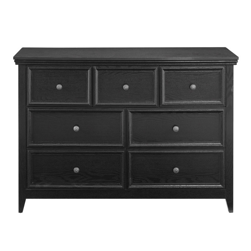 Commode 7 tiroirs Modern, Noir