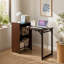Bureau pliant en bambou, bureau pliable pour les petits espaces, bureau d'ordinateur avec rangement caché et prise intégrée, table pliable Mid-Century pour bureau à domicile et chambre à coucher