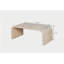 Table basse Farmhouse Vintage Crafts, design Art déco incurvé, facile à assembler, l 48 po x P 24 po x 18 po (naturel antique)-345566130