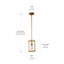 Luminaire suspendu géométrique 1 lumière Gwendel-1965396035