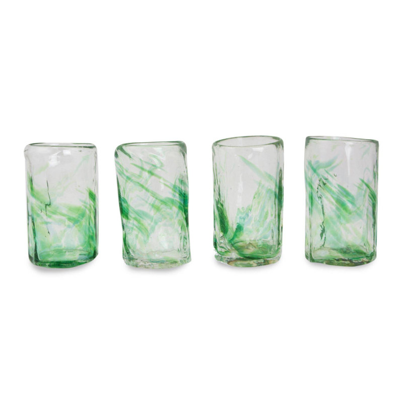 Verre soufflé Djanira, Vert