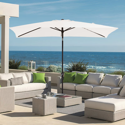 Parasol de marché rectangulaire inclinable 10 pi x 6 pi 5 po Le