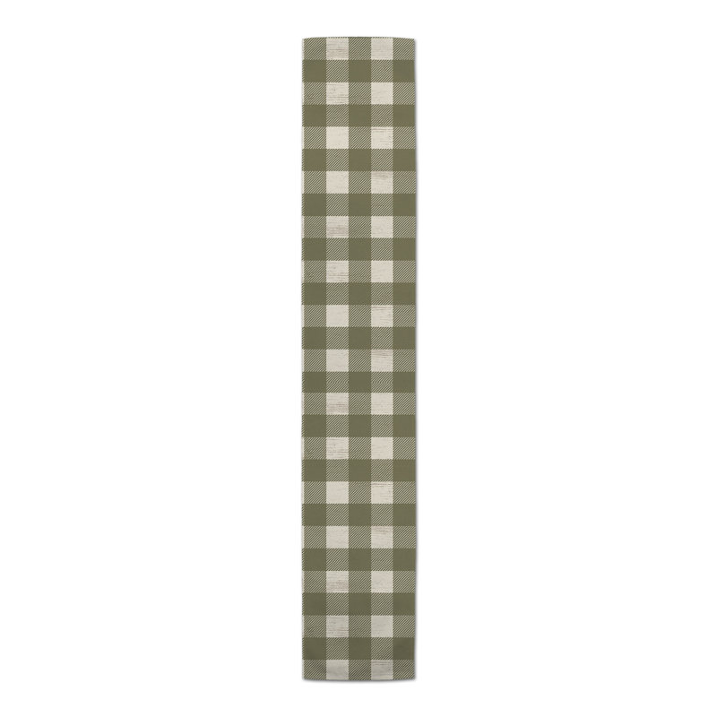 Chemin de table rectangulaire, 72 po x 16 po, Vert