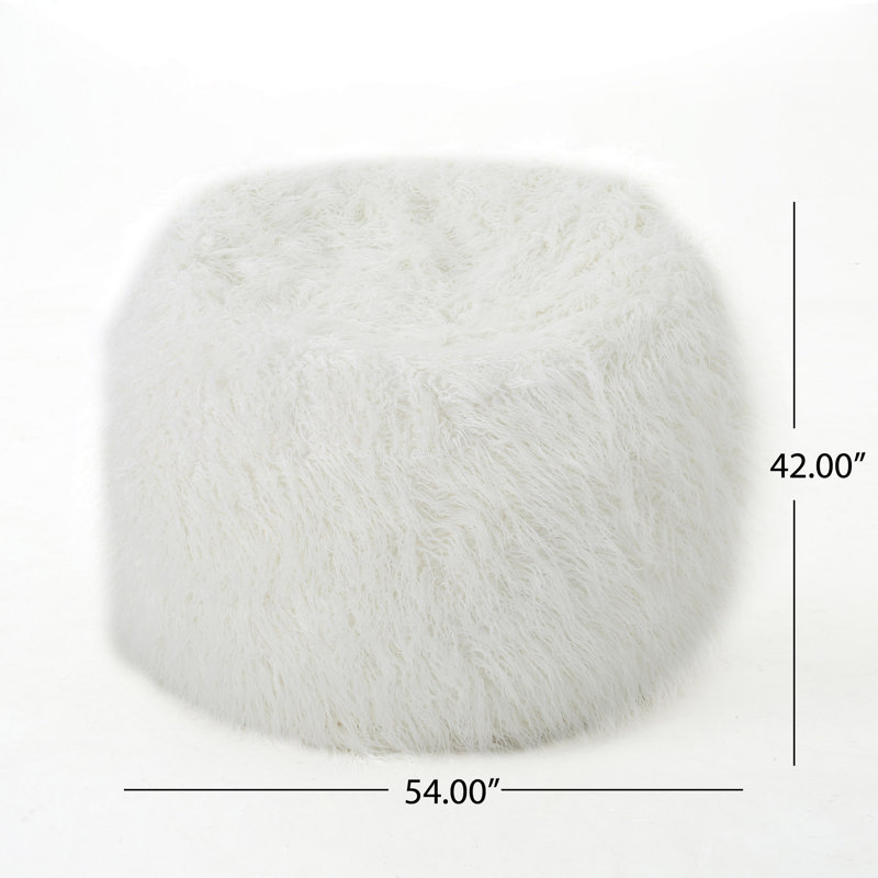 Sac à billes Mahin, Fausse fourrure blanche