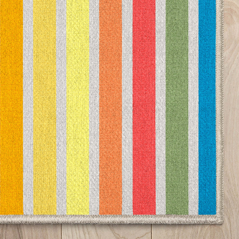 Tapis géométrique multicolore Winston Porter Shanea, Rectangle 7 pi 10 po x 9 pi 10 po