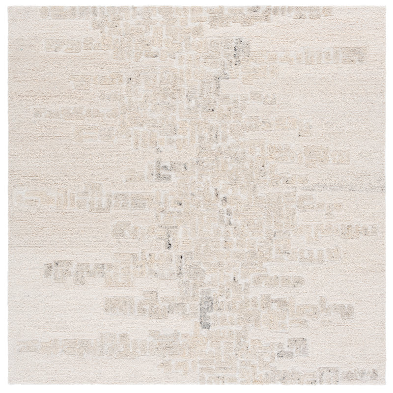 Harvest 106 Hand Tufted Wool; Cotton Abstract Rug, Square 6'