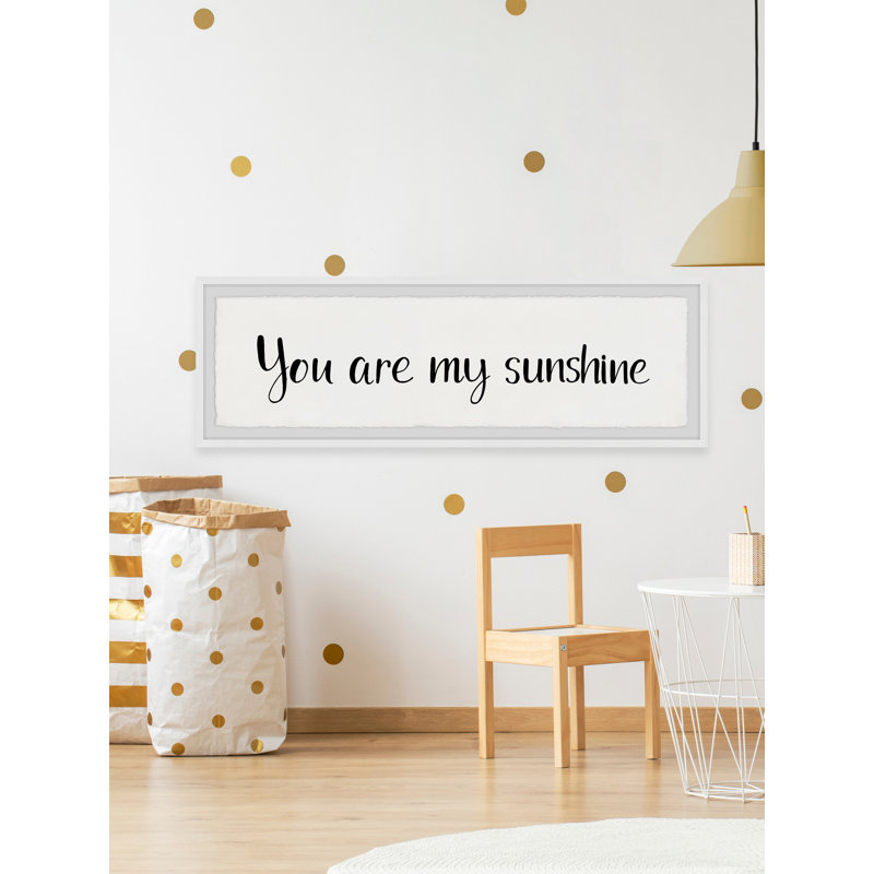 Bourassa «You Are My Only Sunshine», reproduction encadrée, H 10 po x l 30 po x P 1,5 po