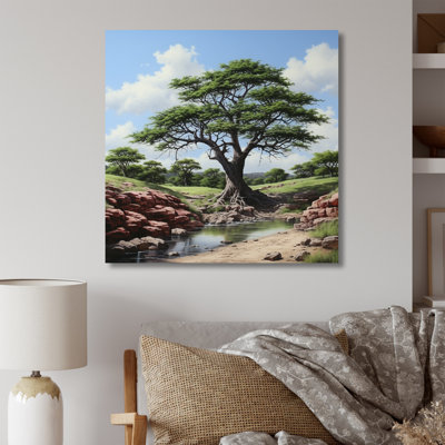 African Safari Tree Bliss I - Art mural arbre