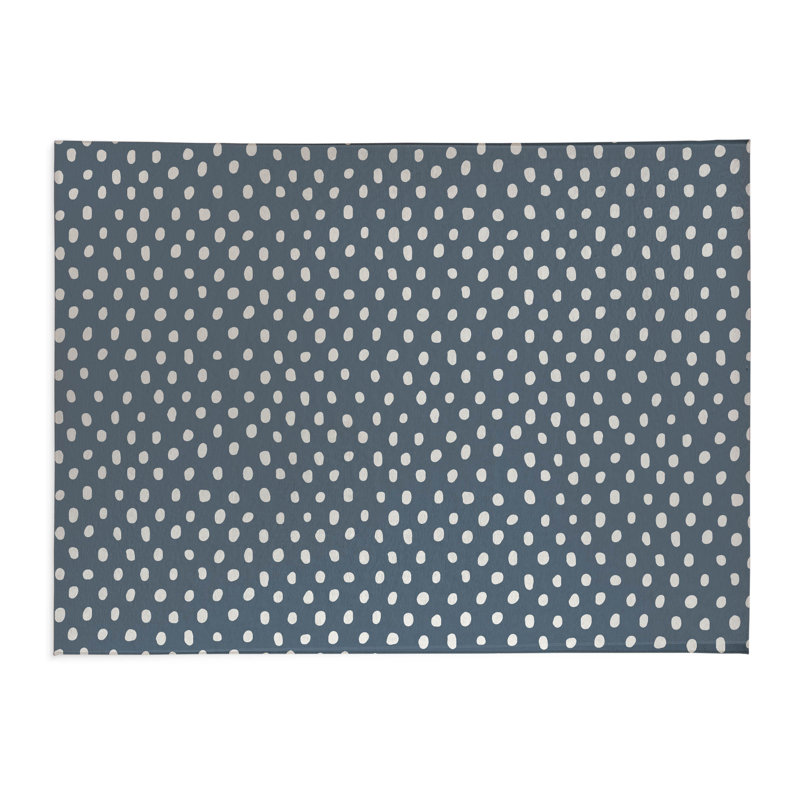 Dot Lyfe Charcoal Indoor Doormat, Blue, 24" W x 36" L