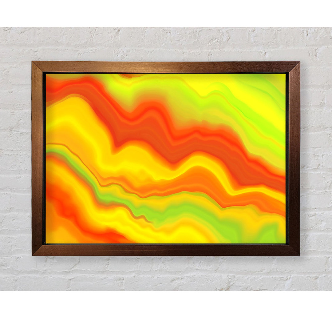 Gerahmtes Wandbild Paint Waves