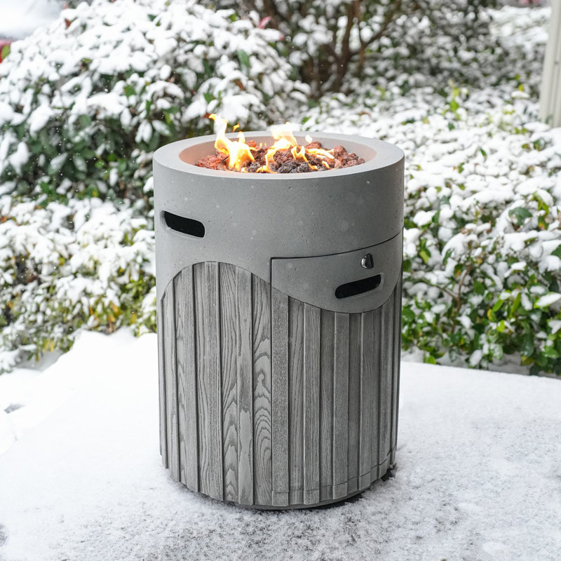 Carterville Round Magnesium Oxide Propane Smokeless Fire Pit