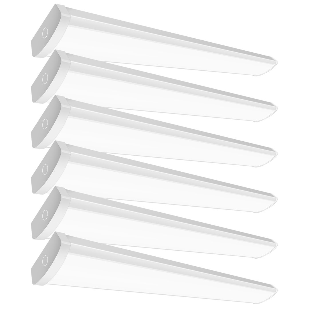 4FT Dimmable Rectangle Wrap Around, 5 CCT Wraparound Utility Light for  Laundry Room,Workshop,Hallway, UL & DLC Listed MW LIGHTING Number of 