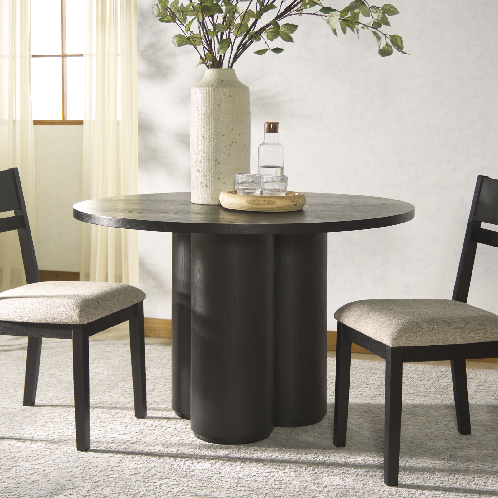 Pompano 47" Dining Table, Black