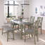 Ensemble de table de salle à manger 6 pièces en bois avec table, banc et 4 chaises, style rustique, gris-99821610-99821611