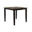 Table de salle à manger moderne avec plateau en faux marbre brun foncé avec base et structure en placage de bouleau