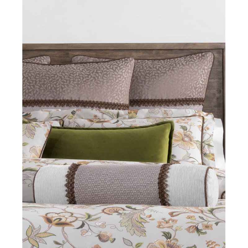 Esmeralda Floral Canvas Square Throw Pillow