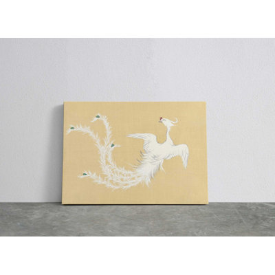 " Bird From Momoyogusa Flowers Of A Hundred Generations - Wrapped Canvas Print "