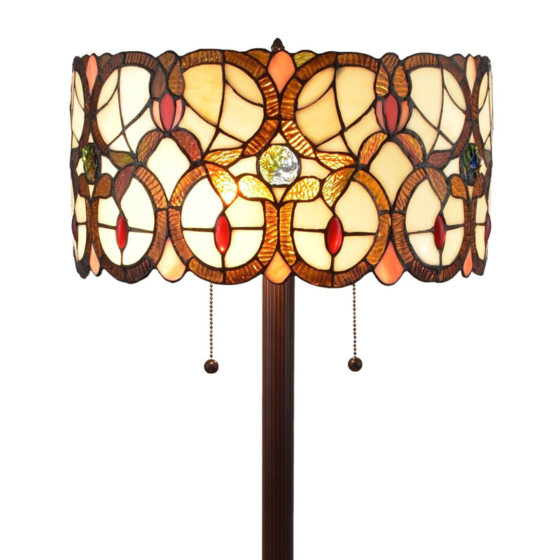 Amarette 63'' Brown Torchiere Floor Lamp