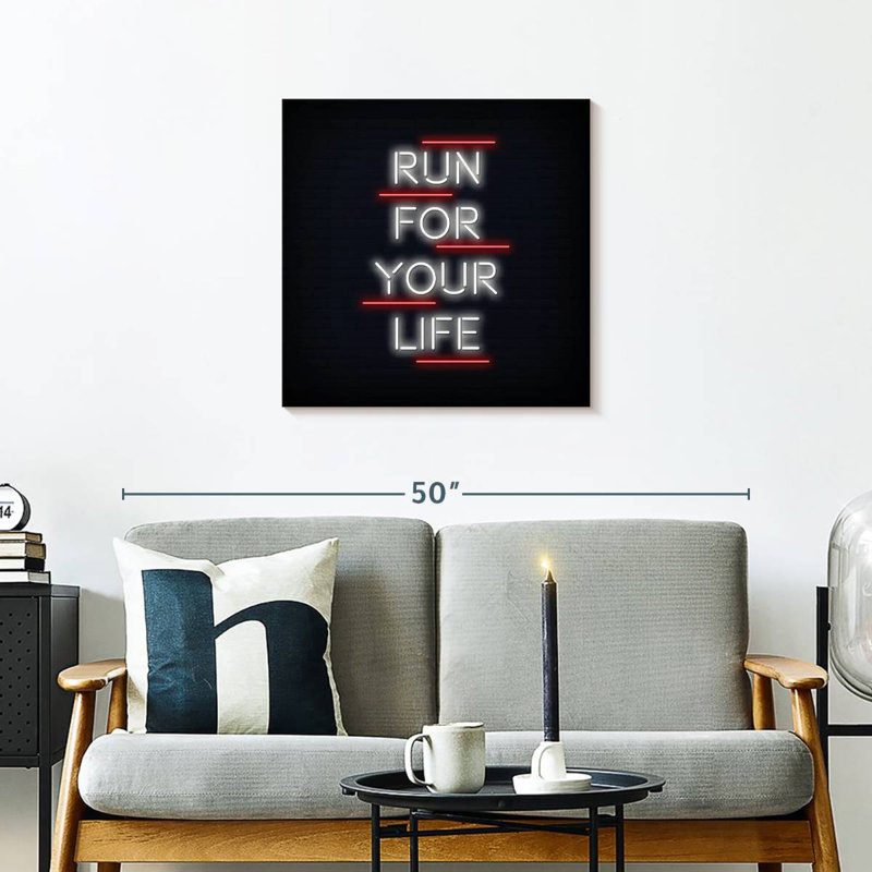 Tergel Neon Run For Your Life, H 24 po x l 24 po